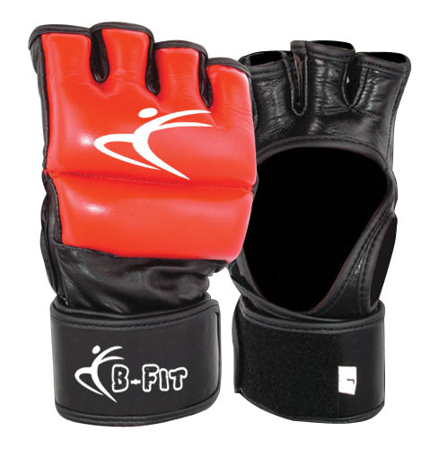MMA Grappling Gloves, Red & Black Color Combination. BF-3519-G
